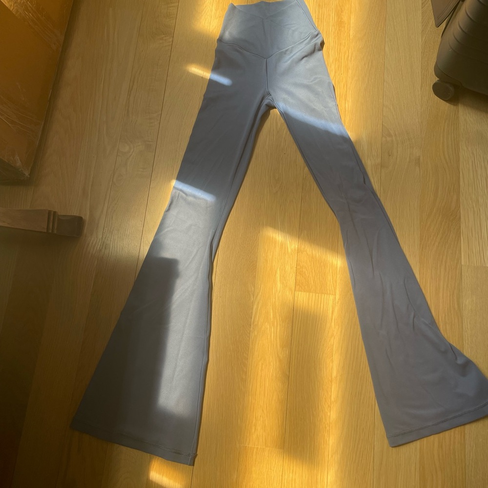 Aerie Wide Leg Pants in Gray